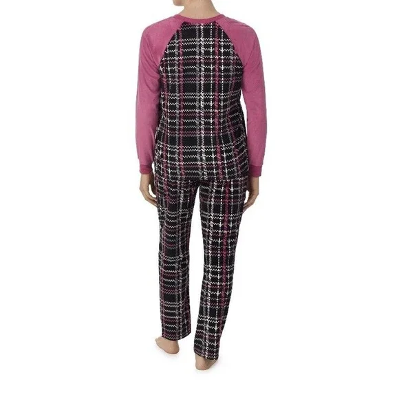 Women's Ladies' Pajamas Super Soft Velour PJ's 2-Pc Size M 8/10 Loungewear NWT - Picture 2 of 12